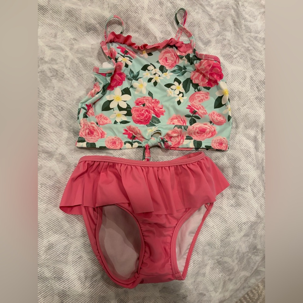 Ruffle Butt floral bikini size 6..